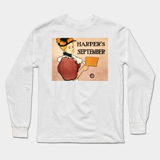 HARPER'S SEPTEMBER Magazine Cover by American Illustrator Edward Penfield Art Long Sleeve T-Shirt